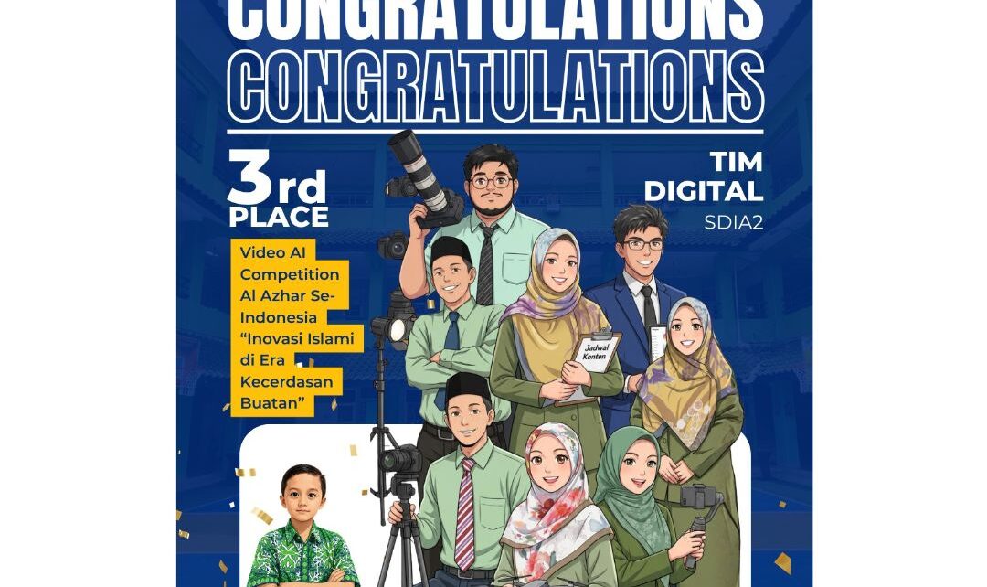 Tim Digital SDIA 2 Pasar Minggu Raih Juara 3 Lomba Video AI