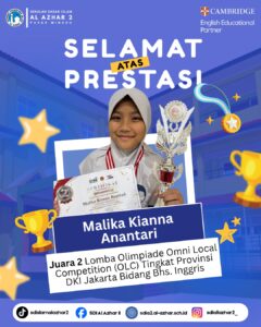 Malika Kianna Raih Juara 2 OLC Tingkat Provinsi DKI Jakarta