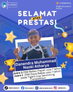 Naoki Raih Juara 1 dan Juara 3 Renang di Tigers Cup GBK